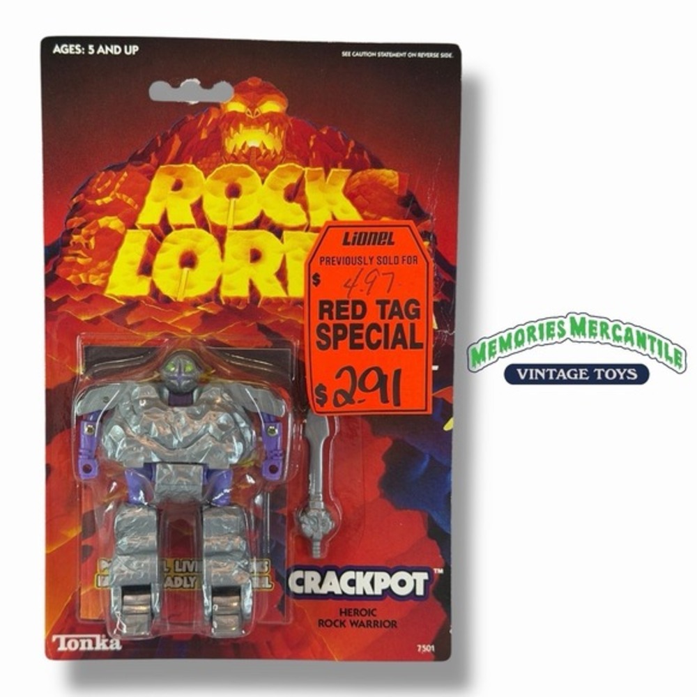 Vintage 1986 Tonka Rock Lords Crackpot Action‎ Figure MOC NEW UNOPENED